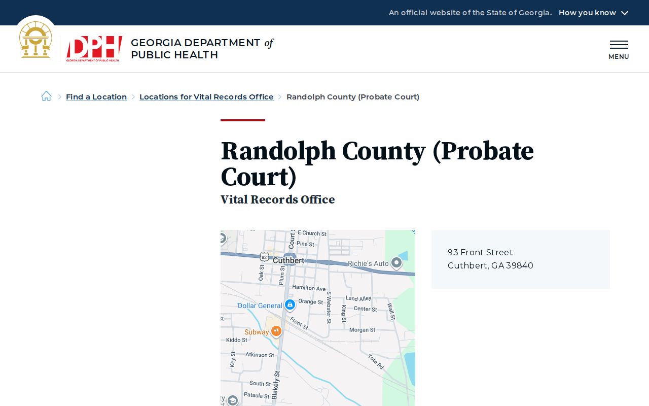 Randolph County court records Probate office listing