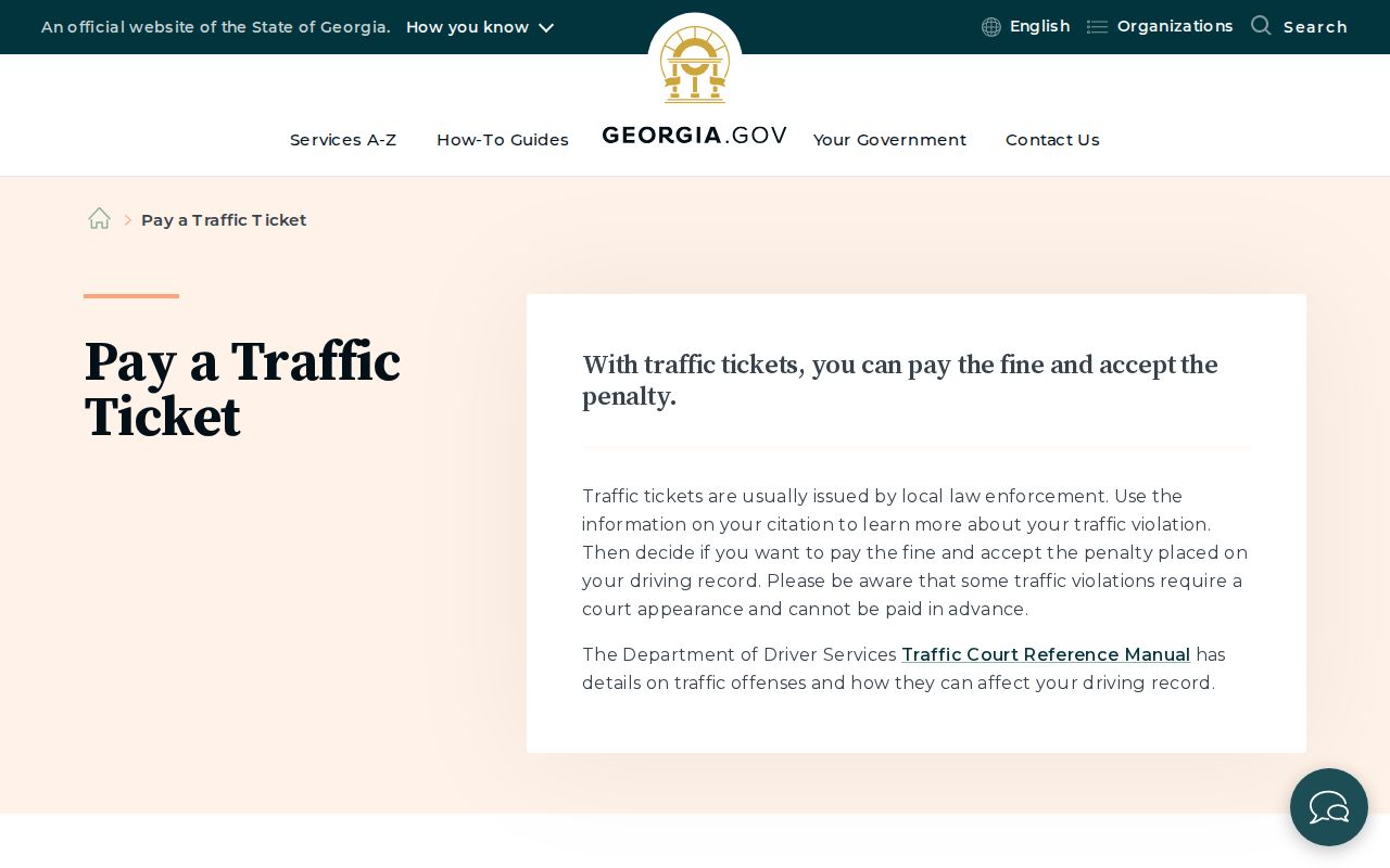 Randolph County traffic court Georgia ticket payment guidance