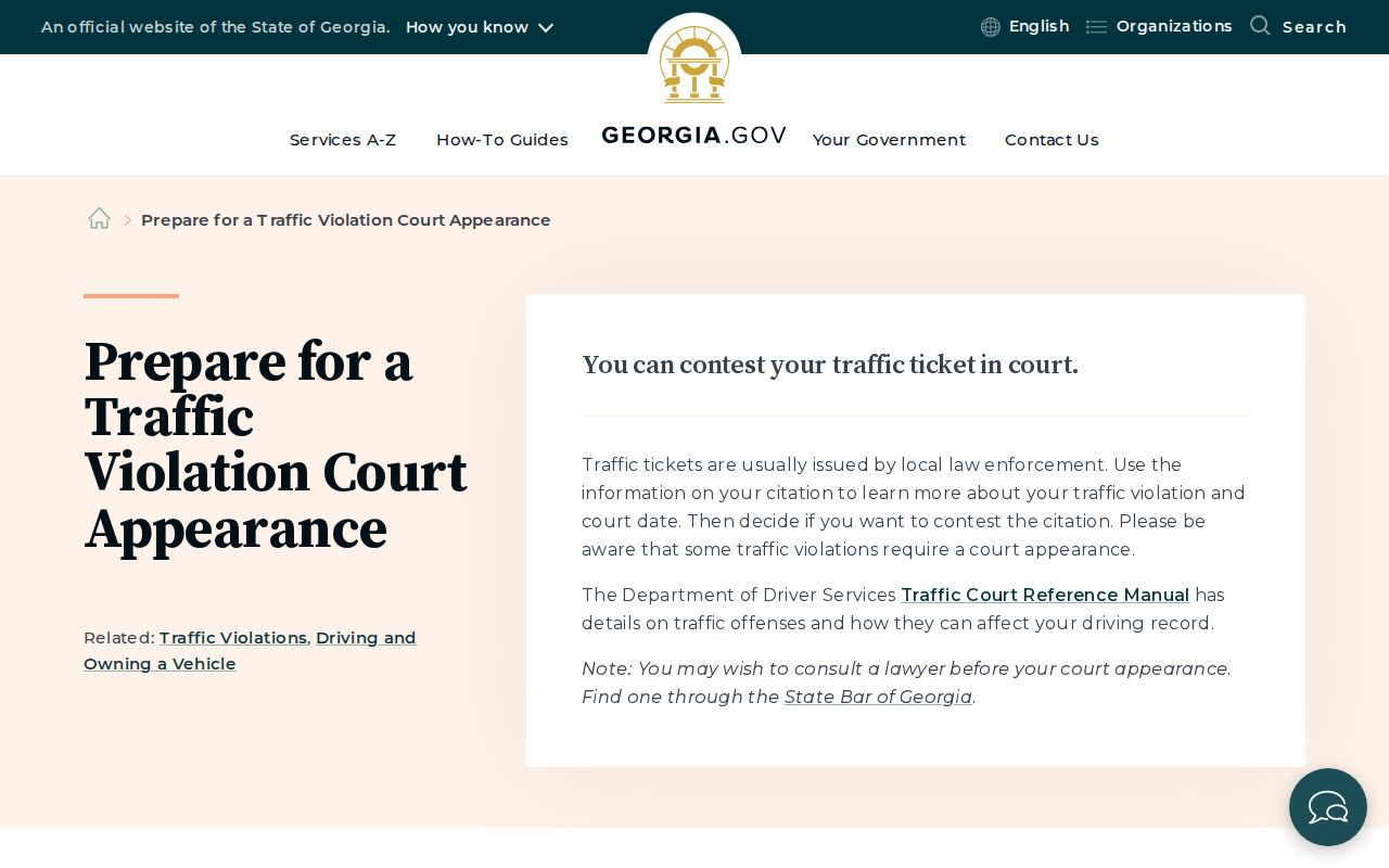 Randolph County traffic court appearance guidance